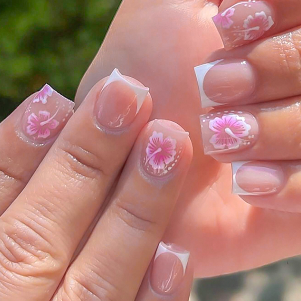 Nail Art Press On - 24 шт., накладные ногти с французским