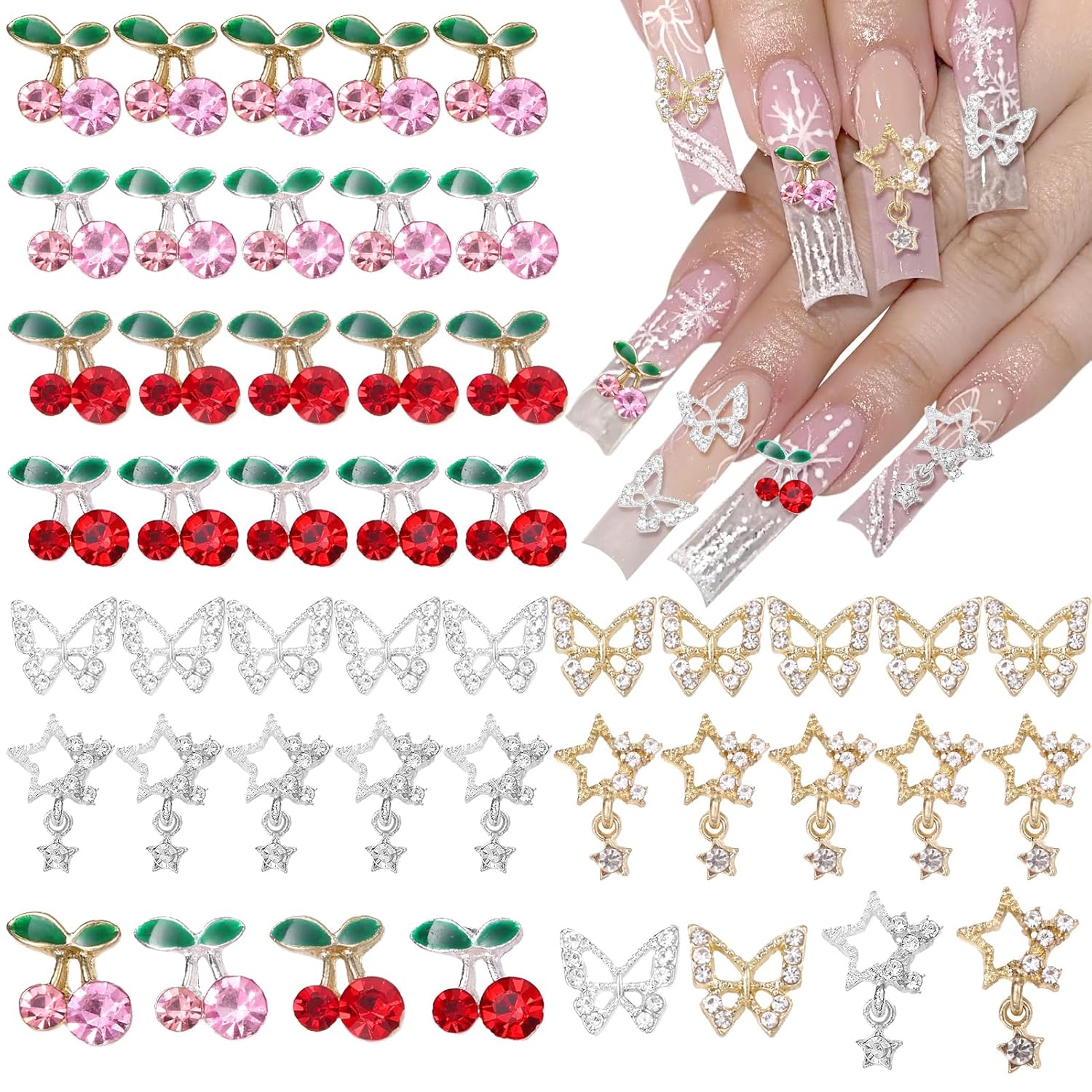 40 шт., подвески для ногтей из – обзор и цена Nail Art Valentines Day