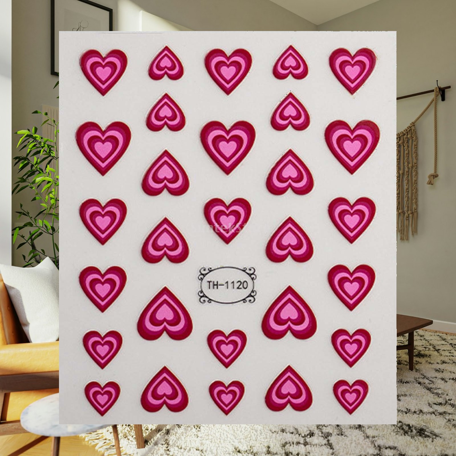 Набор 3D-наклеек для ногтей в  – обзор и цена Nail Art Valentines Day