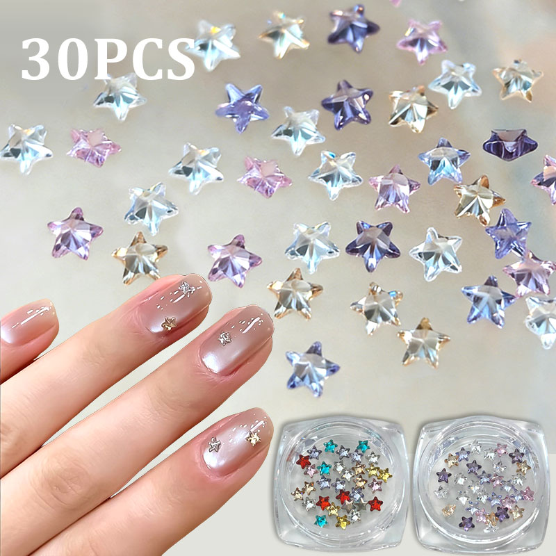 30 шт. миниатюрных пятиконечны – обзор и цена Nail Art Valentines Day