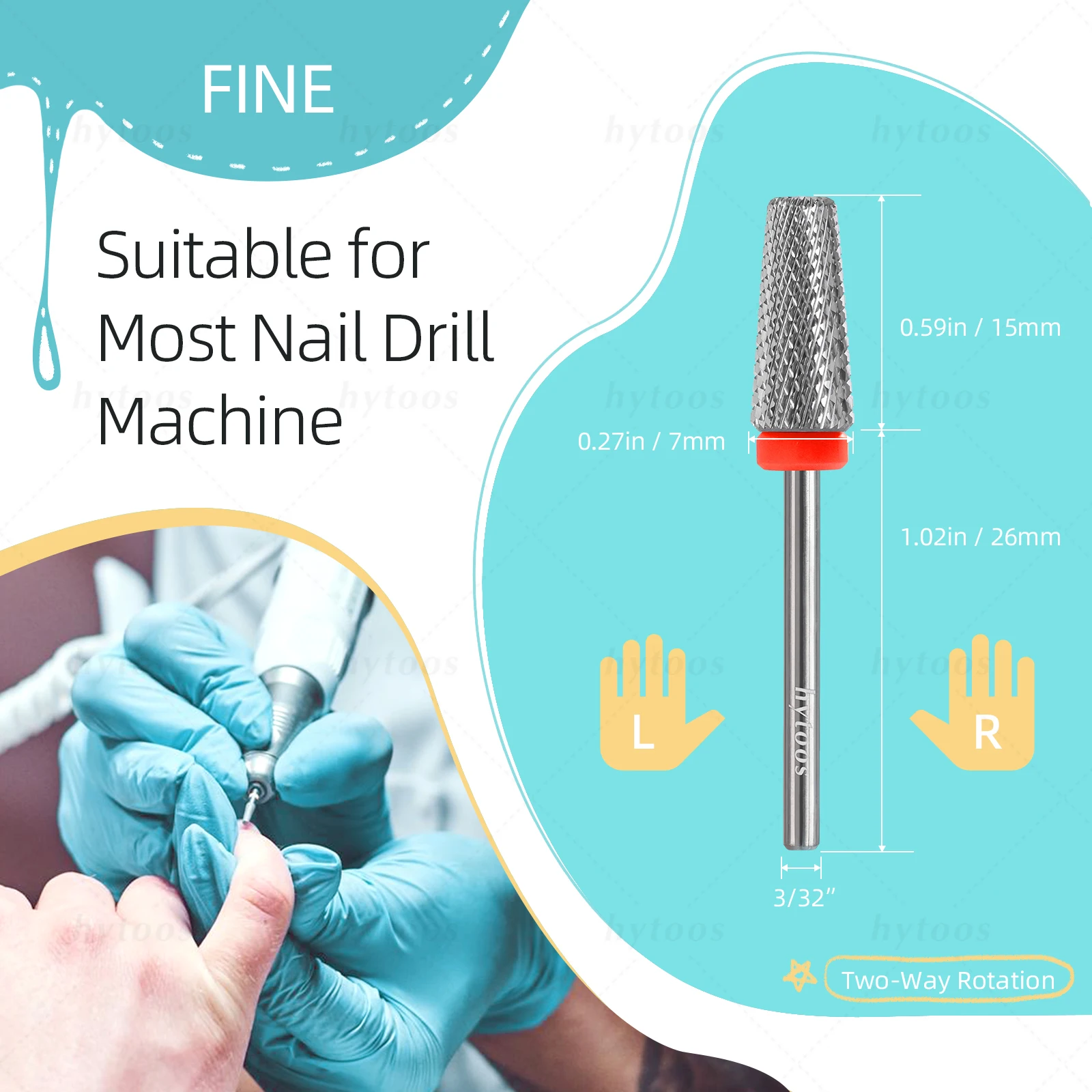 HYTOOS коническое сверло для н – обзор и цена Nail Drill Machine