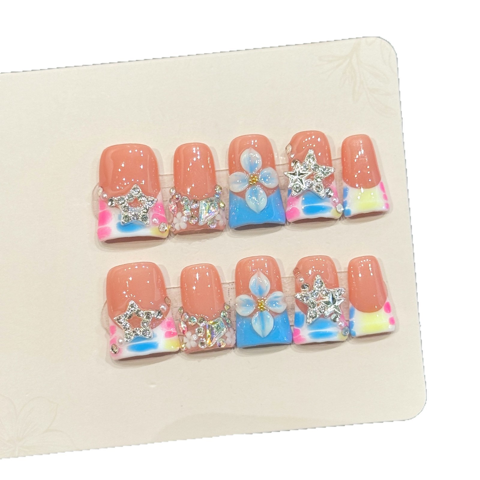 10 шт. роскошных накладных ног – обзор и цена Nail Art Press On