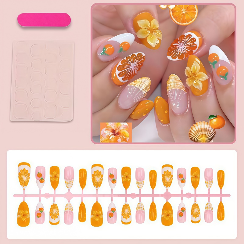 Новинка 2026: 30 шт. 3D-наклад – обзор и цена Nail Art Orange