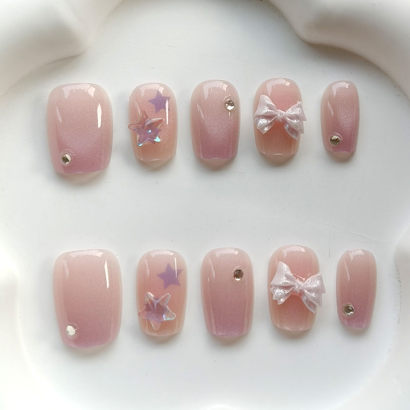 10 шт. Модные милые розово-фио – обзор и цена Nail Art Pink