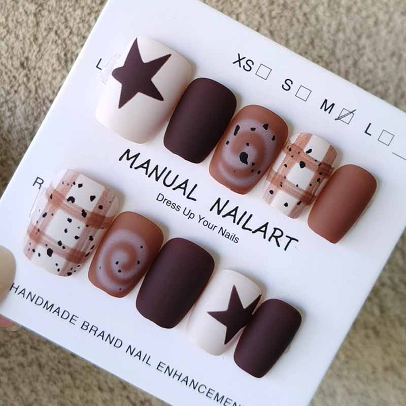 10 шт., осенне-зимний дизайн н – обзор и цена Nail Art Press On