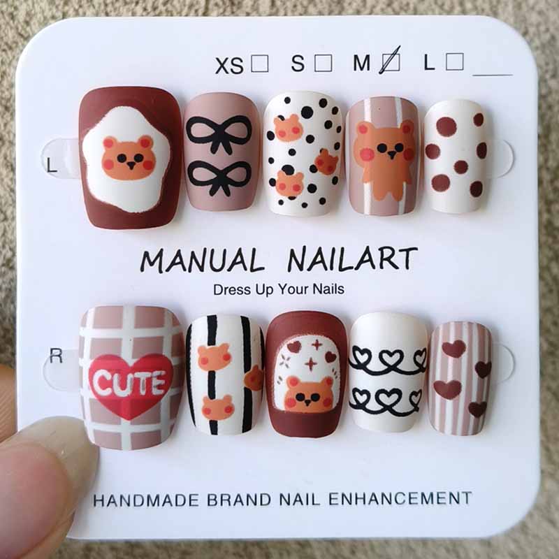 10 шт., осенне-зимний дизайн н – обзор и цена Nail Art Press On